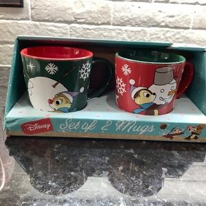 Vintage Disney Chip and Dale Holiday Mug Set